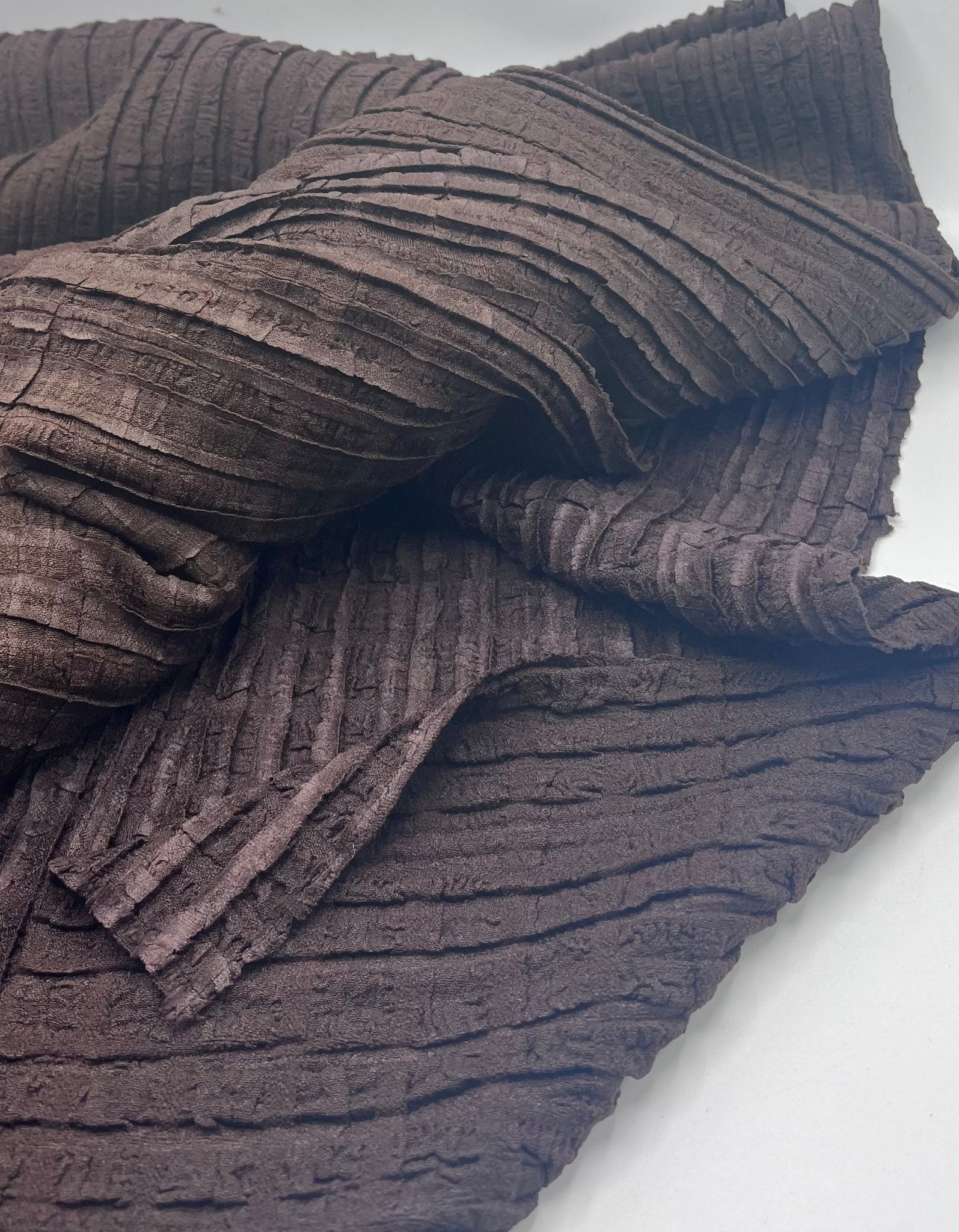 Chocolate Textured Stretch Fabric - T9 Fabrics
