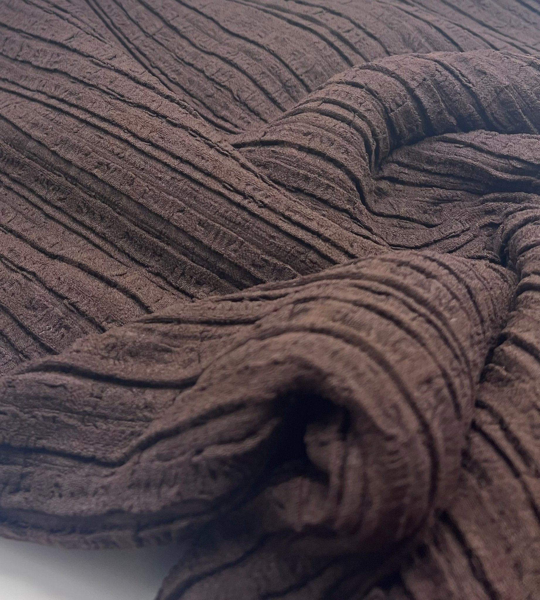 Chocolate Textured Stretch Fabric - T9 Fabrics