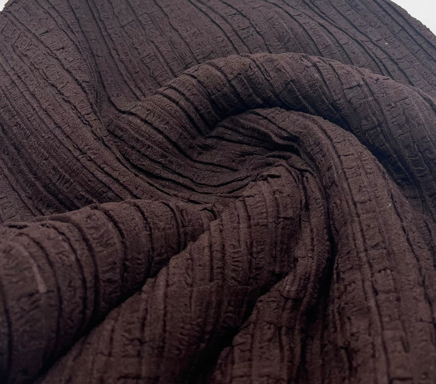 Chocolate Textured Stretch Fabric - T9 Fabrics