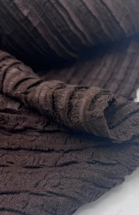 Chocolate Textured Stretch Fabric - T9 Fabrics