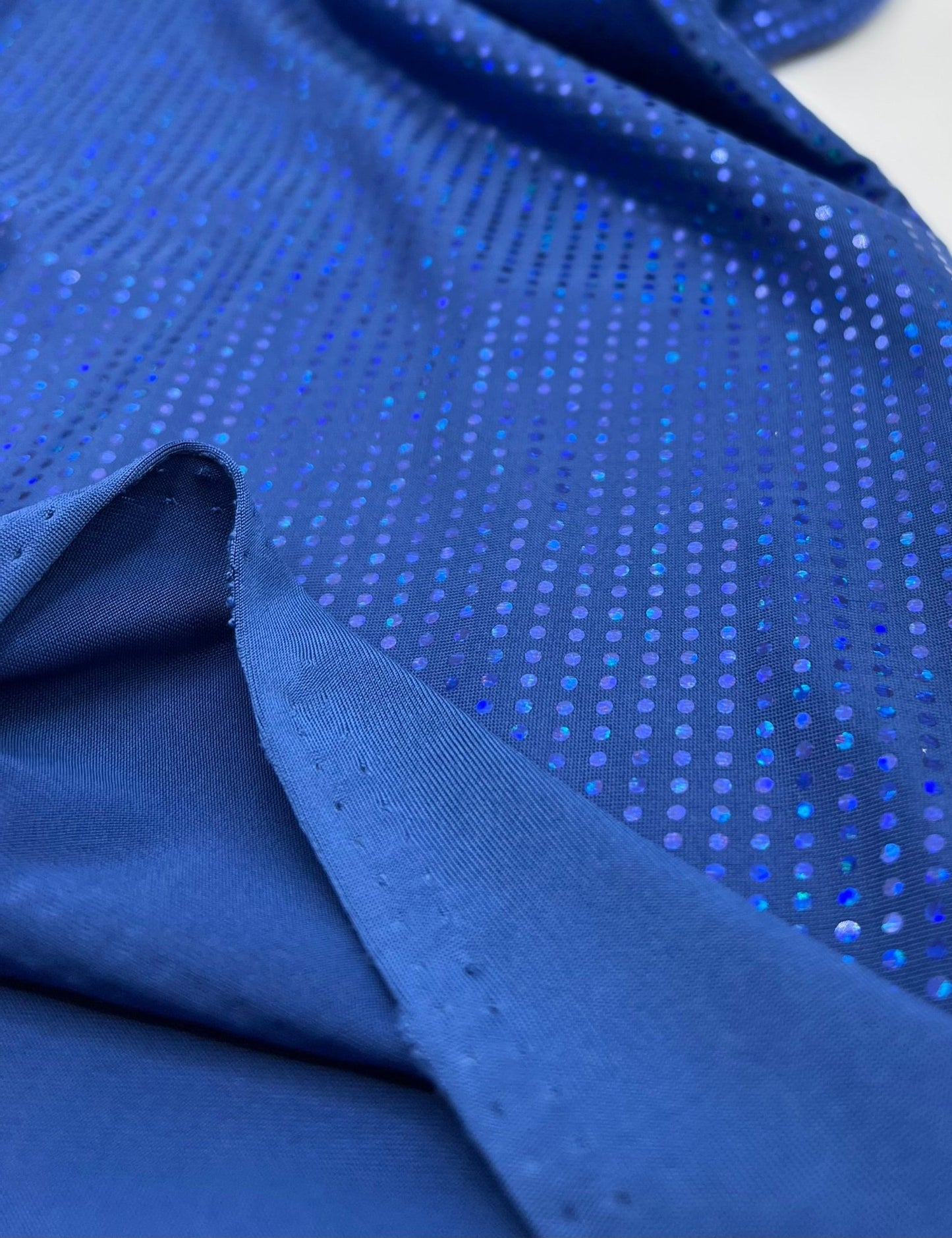 Cobalt Sequin Stretch Fabric - T9 Fabrics