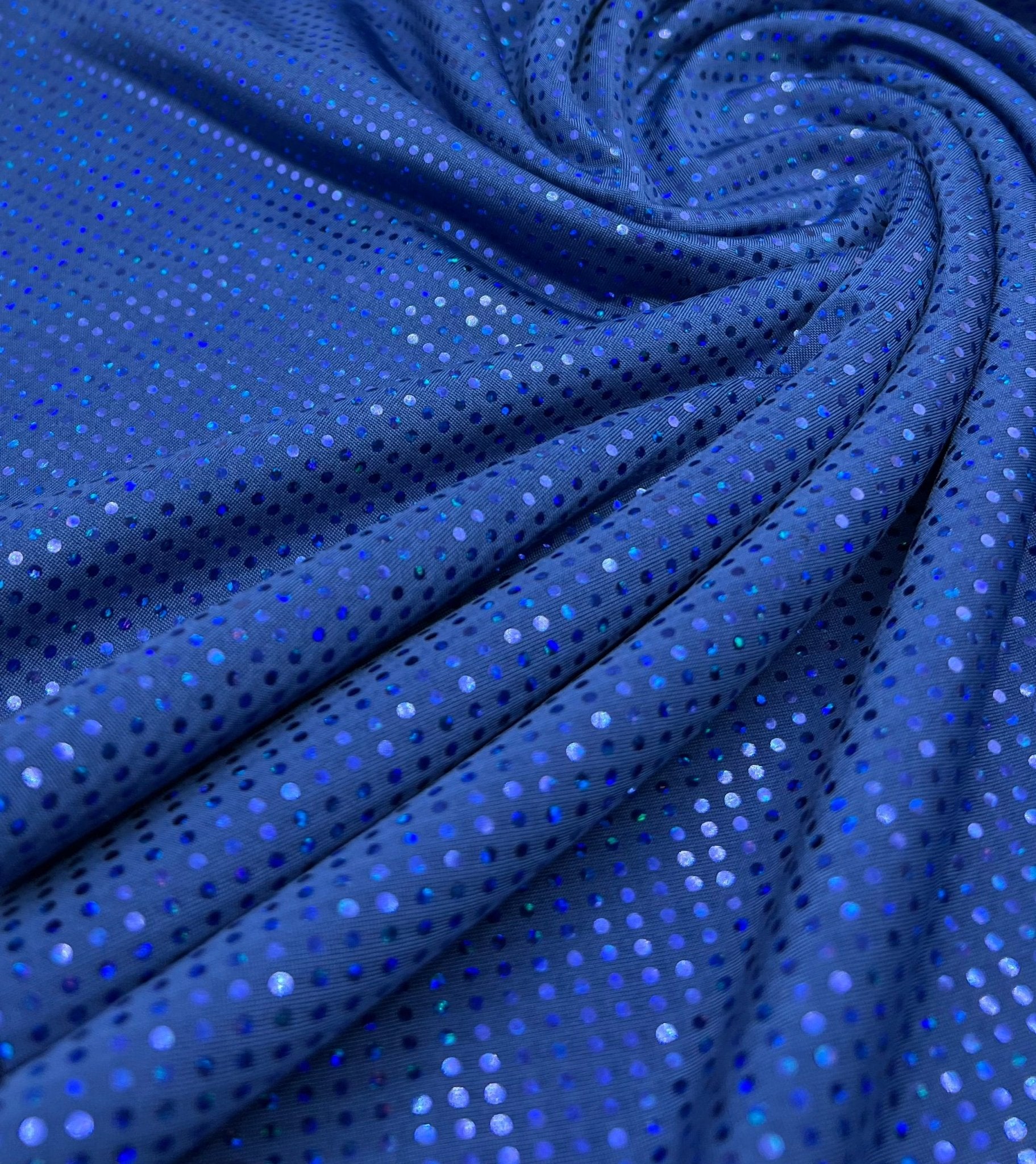 Cobalt Sequin Stretch Fabric - T9 Fabrics