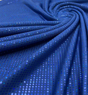 Cobalt Sequin Stretch Fabric - T9 Fabrics