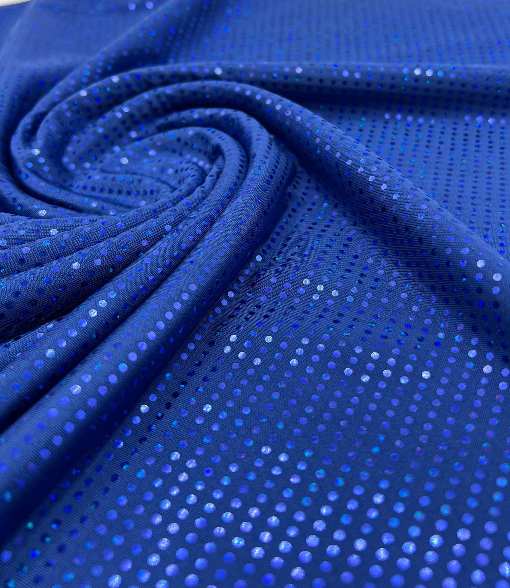 Cobalt Sequin Stretch Fabric - T9 Fabrics