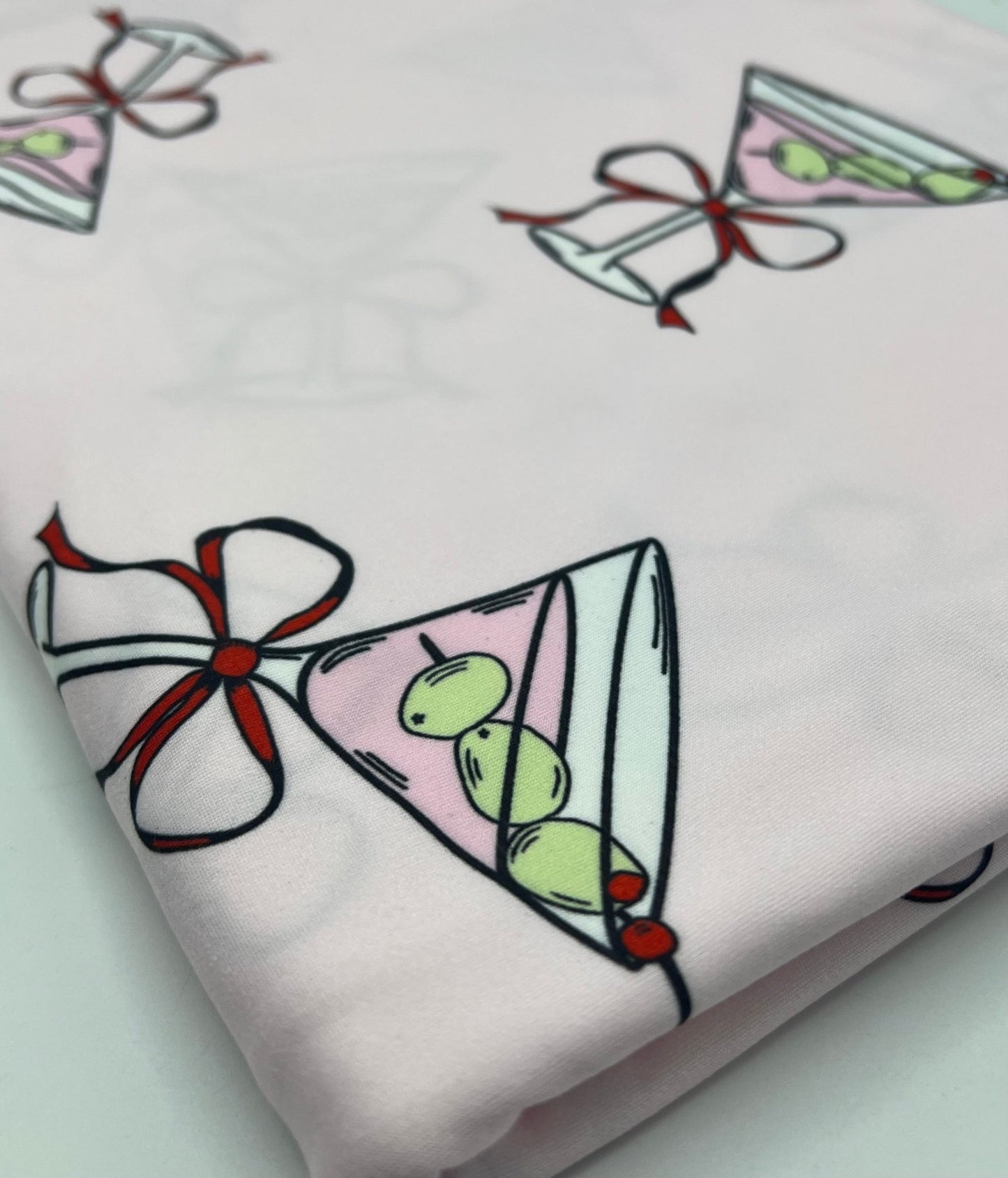 Cocktail Party Super Soft Print Spun Poly Stretch Fabric - T9 Fabrics