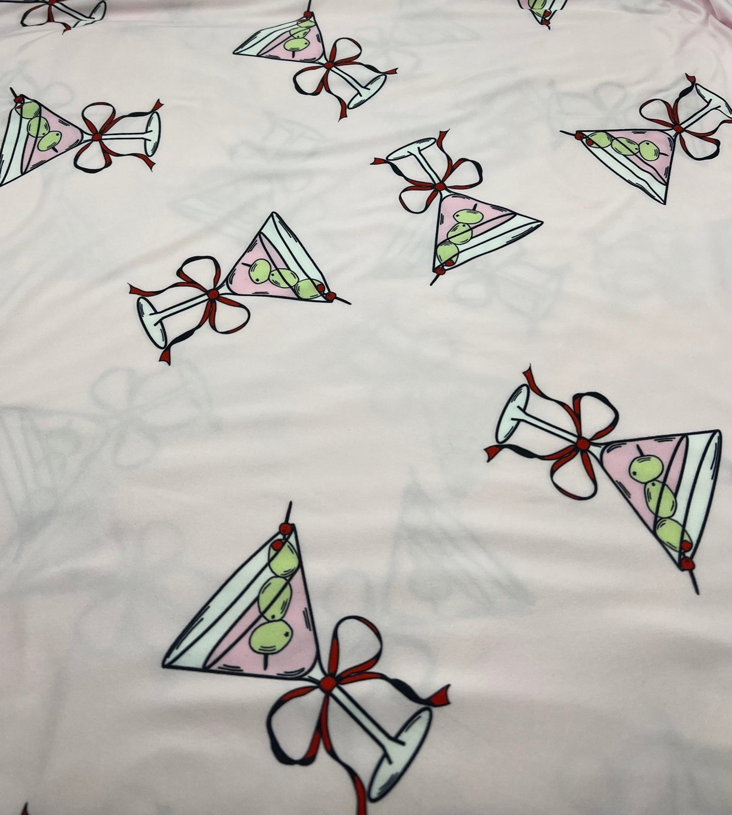 Cocktail Party Super Soft Print Spun Poly Stretch Fabric - T9 Fabrics