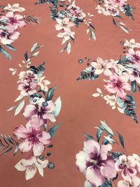 Coral Large Floral ITY Fabric - T9 Fabrics