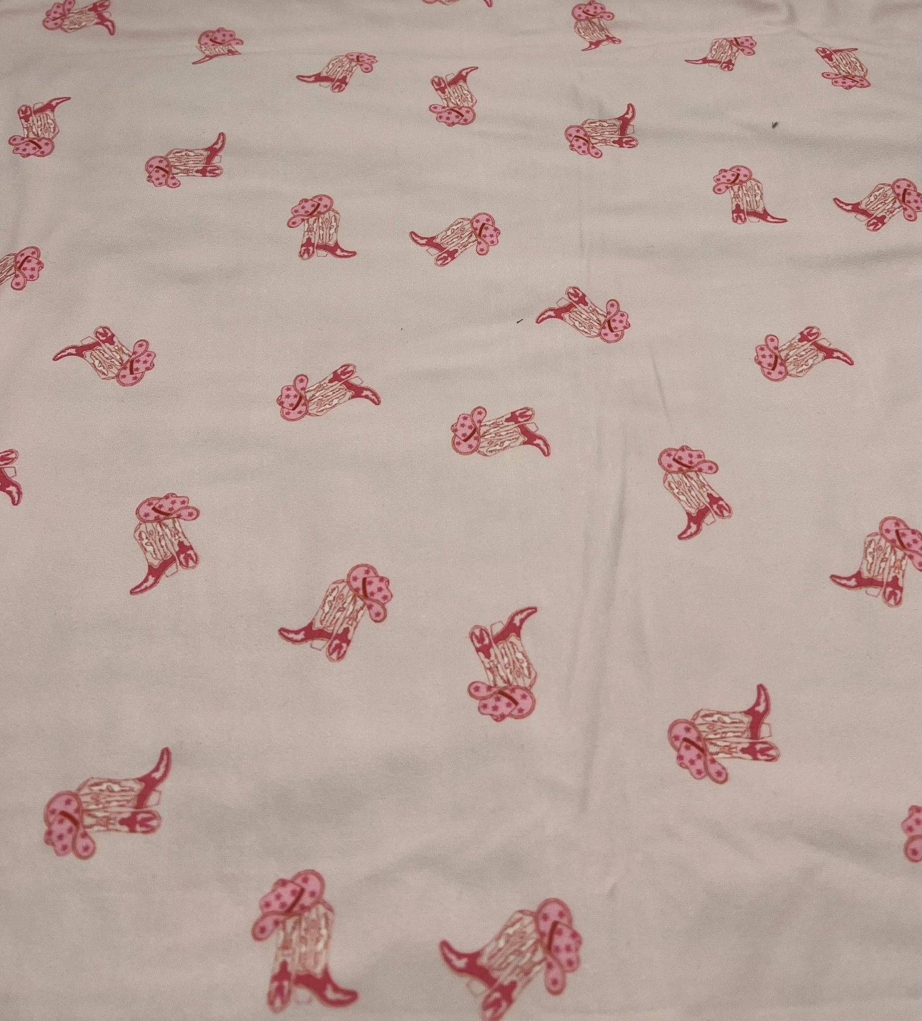 Cowgirl Boot Super Soft Print Spun Poly Stretch Fabric - T9 Fabrics