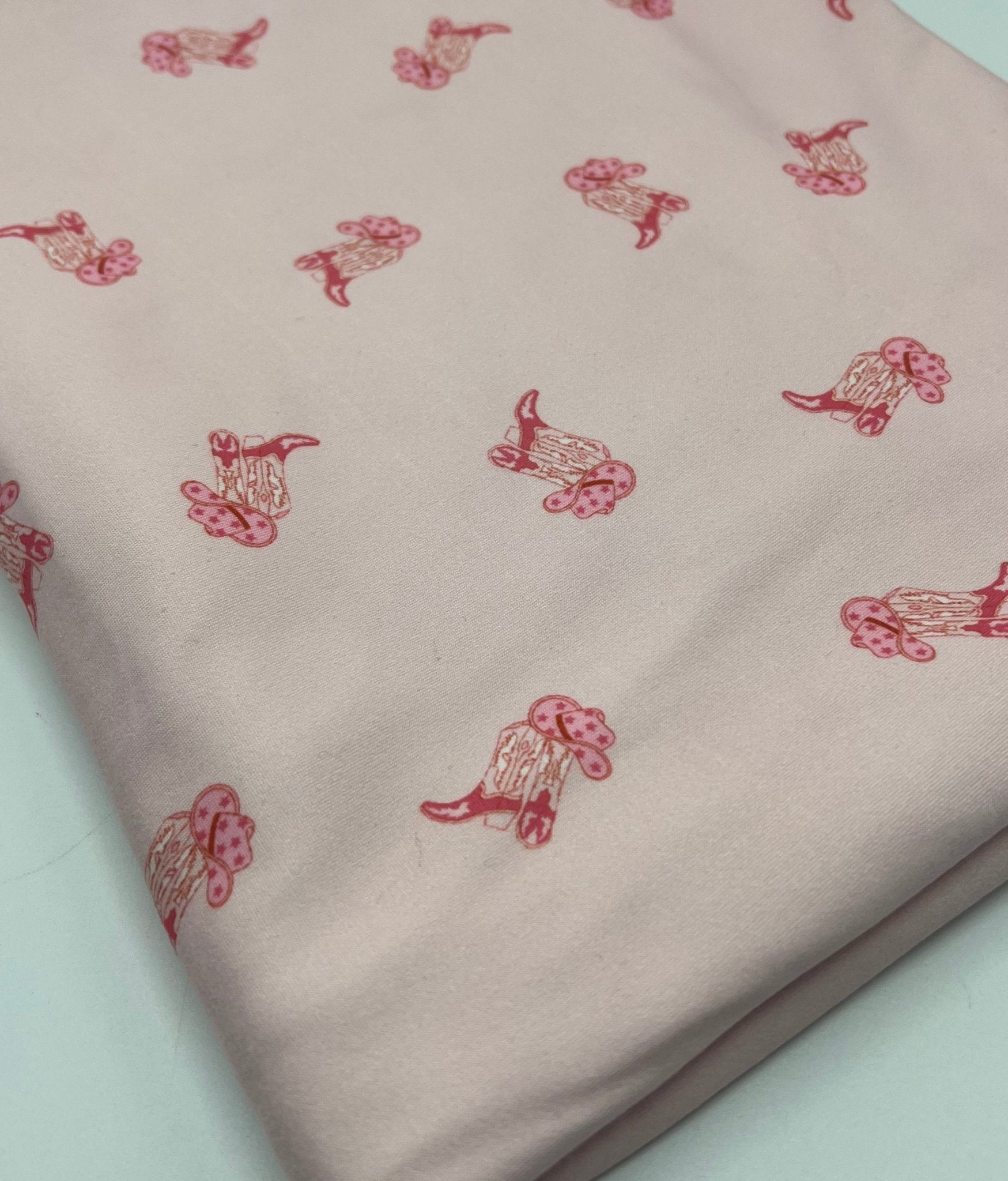Cowgirl Boot Super Soft Print Spun Poly Stretch Fabric - T9 Fabrics