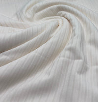 Cream 8x4 Wide Rib Stretch Fabric - T9 Fabrics