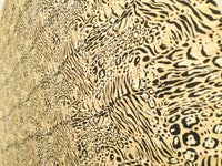 Cream Beige Animal Printed Scuba Crepe Jersey Fabric 4 Way Stretch - T9 Fabrics