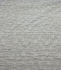 Cream Ditsy Floral Scalloped Edge Lace Fabric Stretch - T9 Fabrics