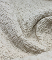 Cream Extra Textured Popcorn Stretch Fabric - T9 Fabrics