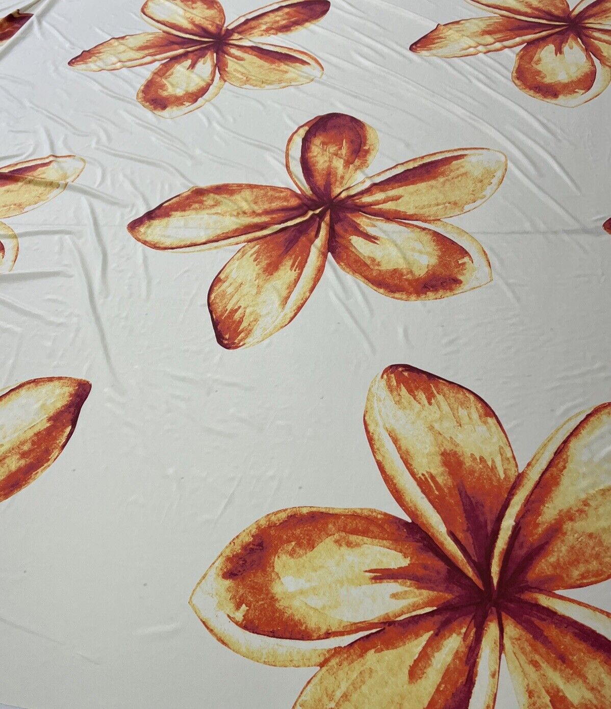 Cream Large Floral Print Soft Touch Stretch Fabric - T9 Fabrics