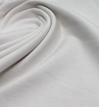 Cream Plain Cotton Stretch Jersey 240 GSM 92/8 Lycra Jersey, 4 Way Stretch, Sold By Metre - T9 Fabrics