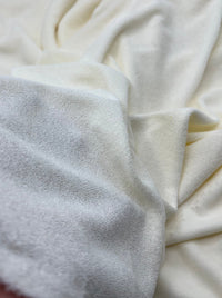 Cream Terry Towelling Polyester Stretch Dress Craft Fabric - T9 Fabrics