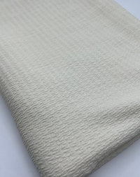 Cream Textured Santiago 2 Way Stretch Fabric - T9 Fabrics