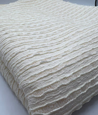 Cream Textured Stretch Dress Craft Fabric - T9 Fabrics