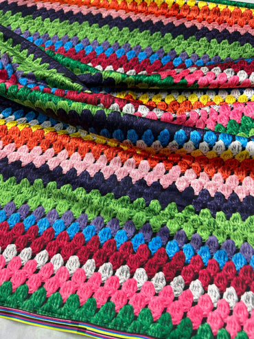 Crochet Printed Swimwear / Sportswear 4 Way Stretch Fabric - T9 Fabrics
