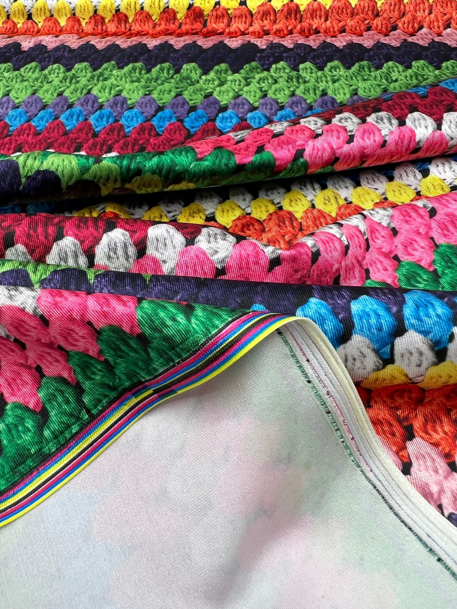 Crochet Printed Swimwear / Sportswear 4 Way Stretch Fabric - T9 Fabrics