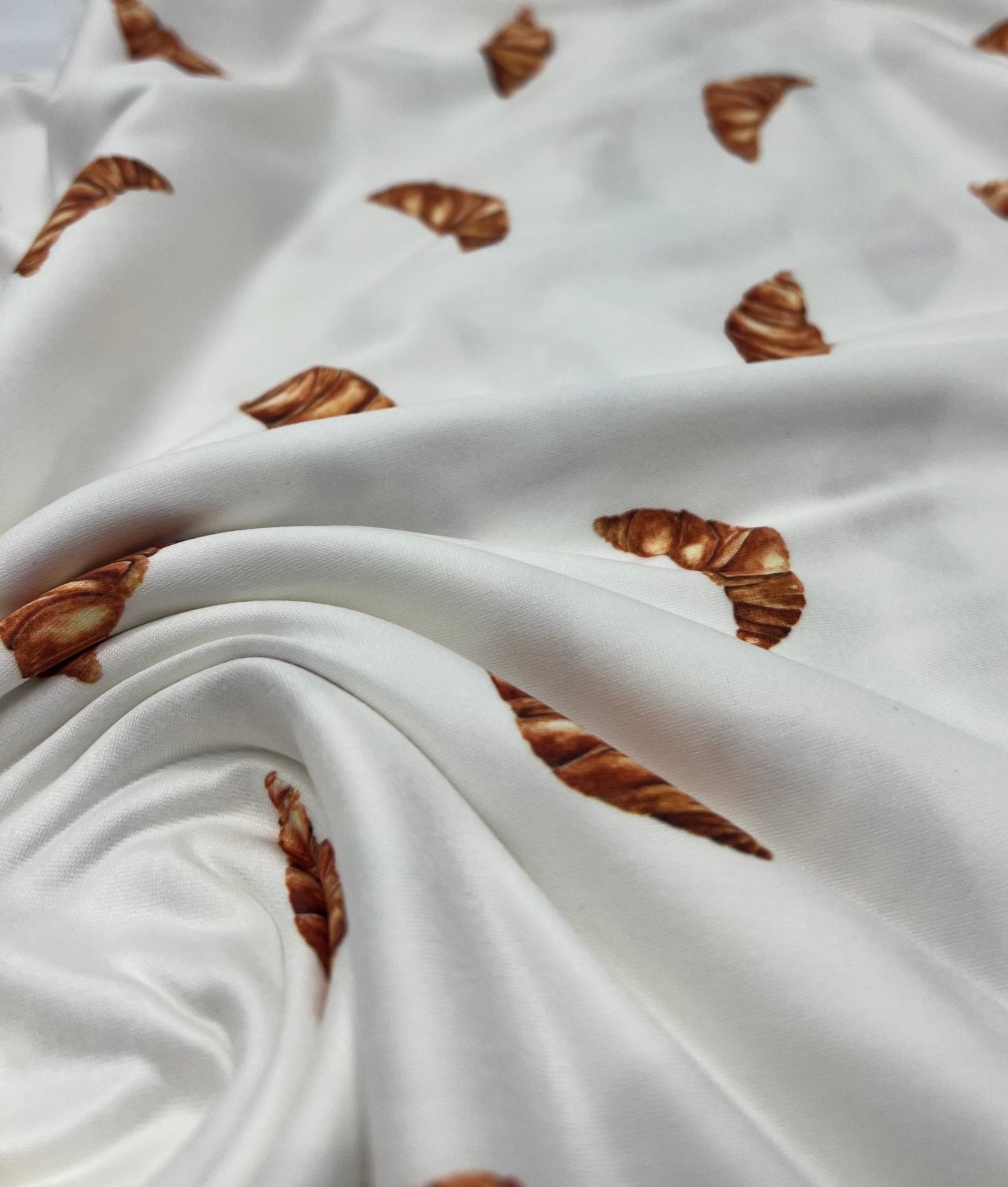Croissant Super Soft Print Spun Poly Stretch Fabric - T9 Fabrics