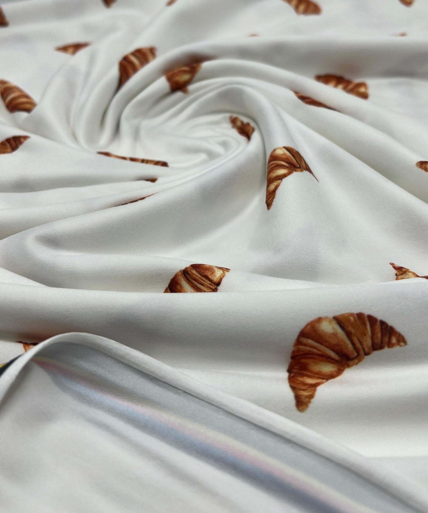 Croissant Super Soft Print Spun Poly Stretch Fabric - T9 Fabrics