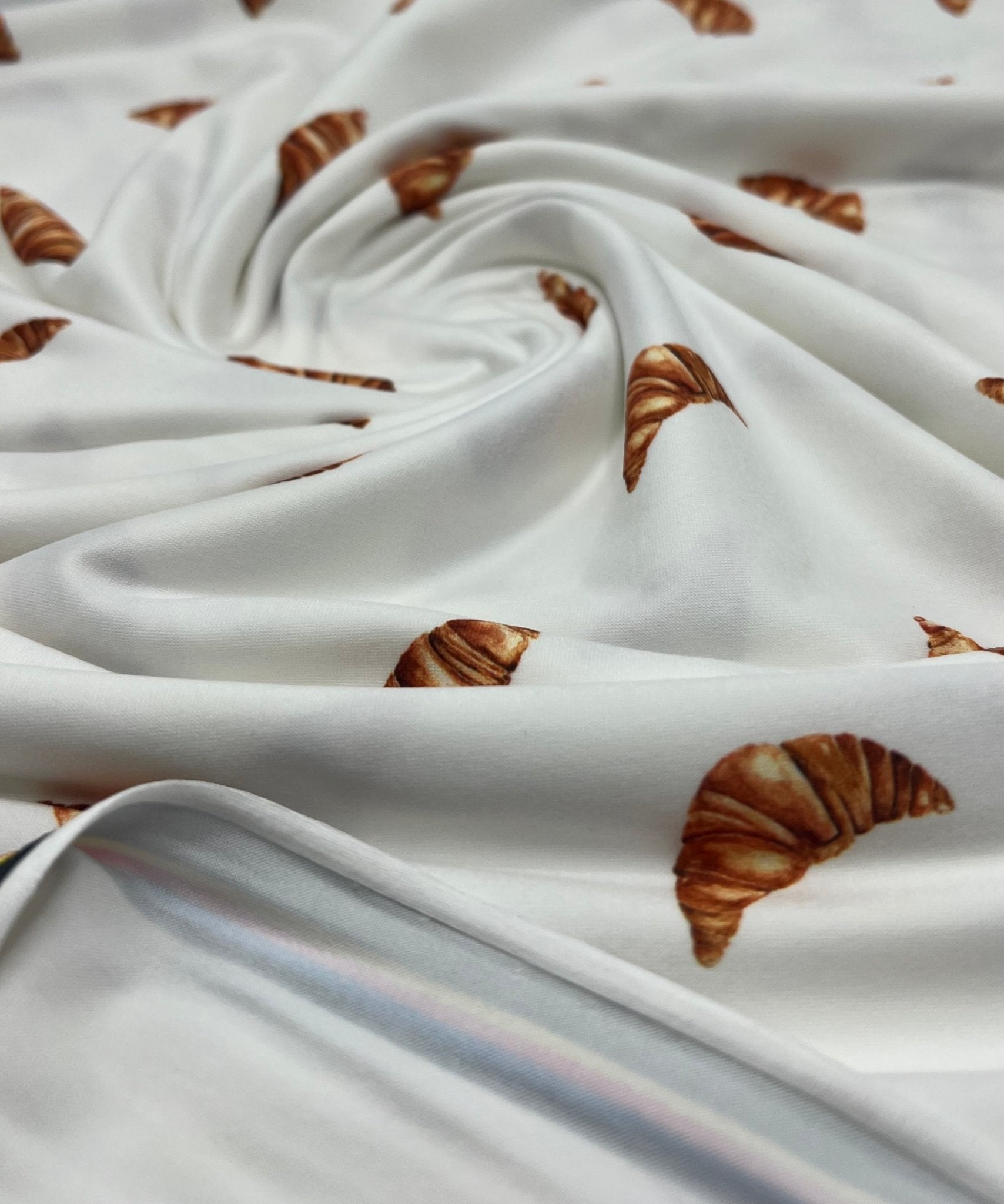 Croissant Super Soft Print Spun Poly Stretch Fabric - T9 Fabrics