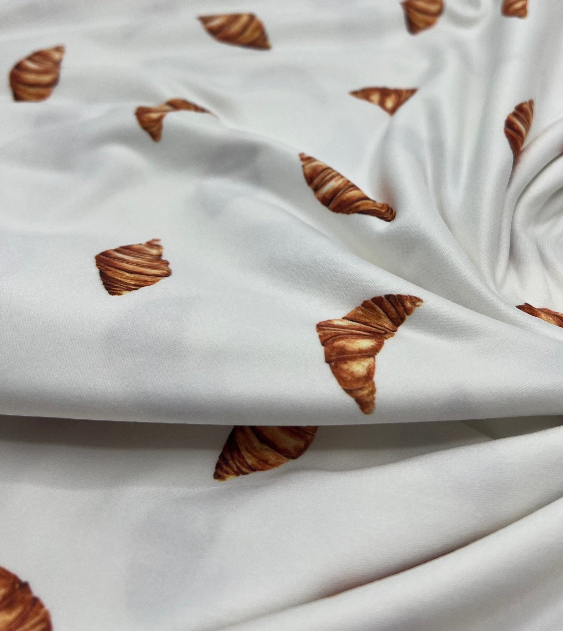 Croissant Super Soft Print Spun Poly Stretch Fabric - T9 Fabrics