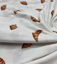 Croissant Super Soft Print Spun Poly Stretch Fabric - T9 Fabrics