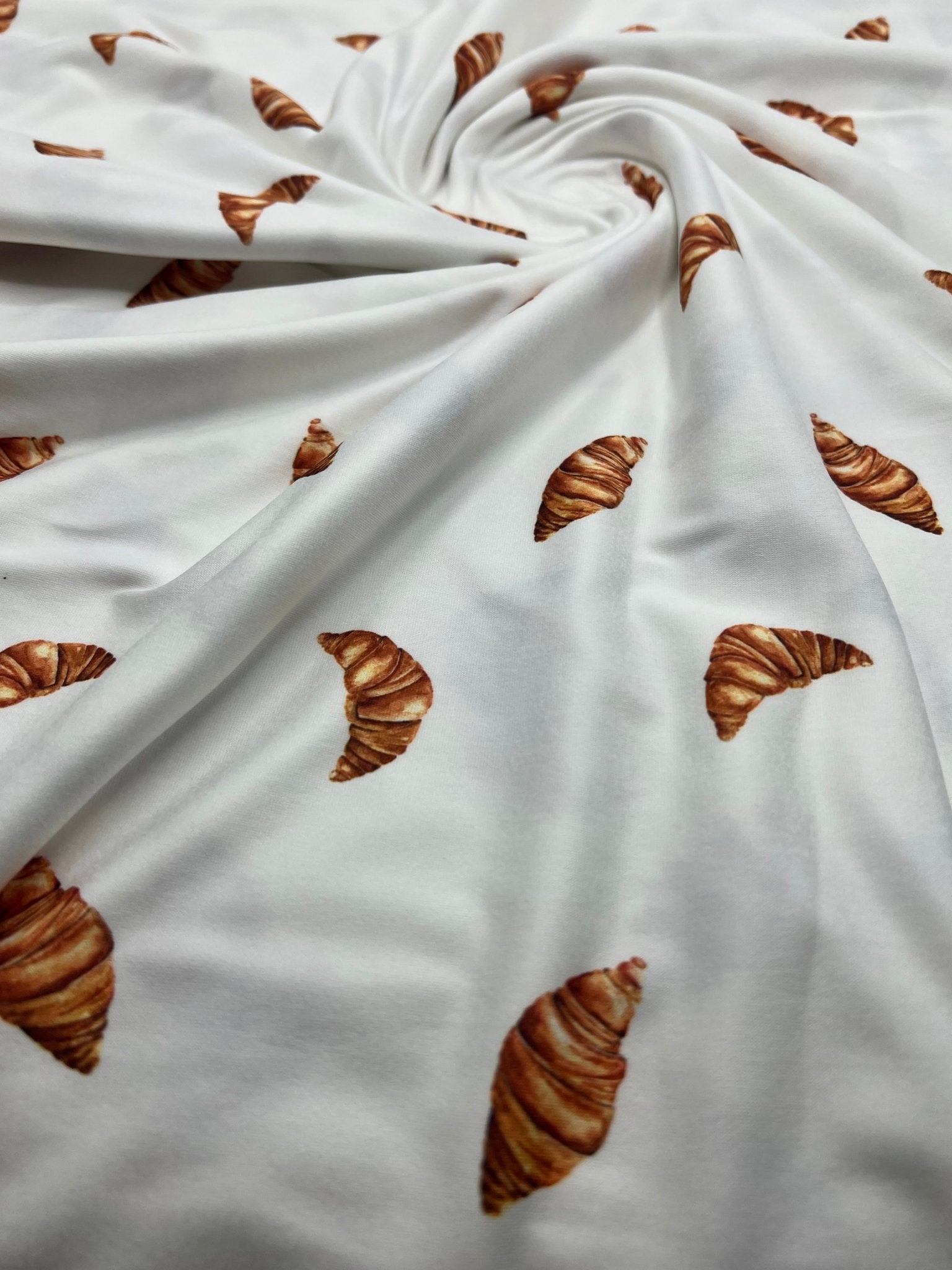 Croissant Super Soft Print Spun Poly Stretch Fabric - T9 Fabrics