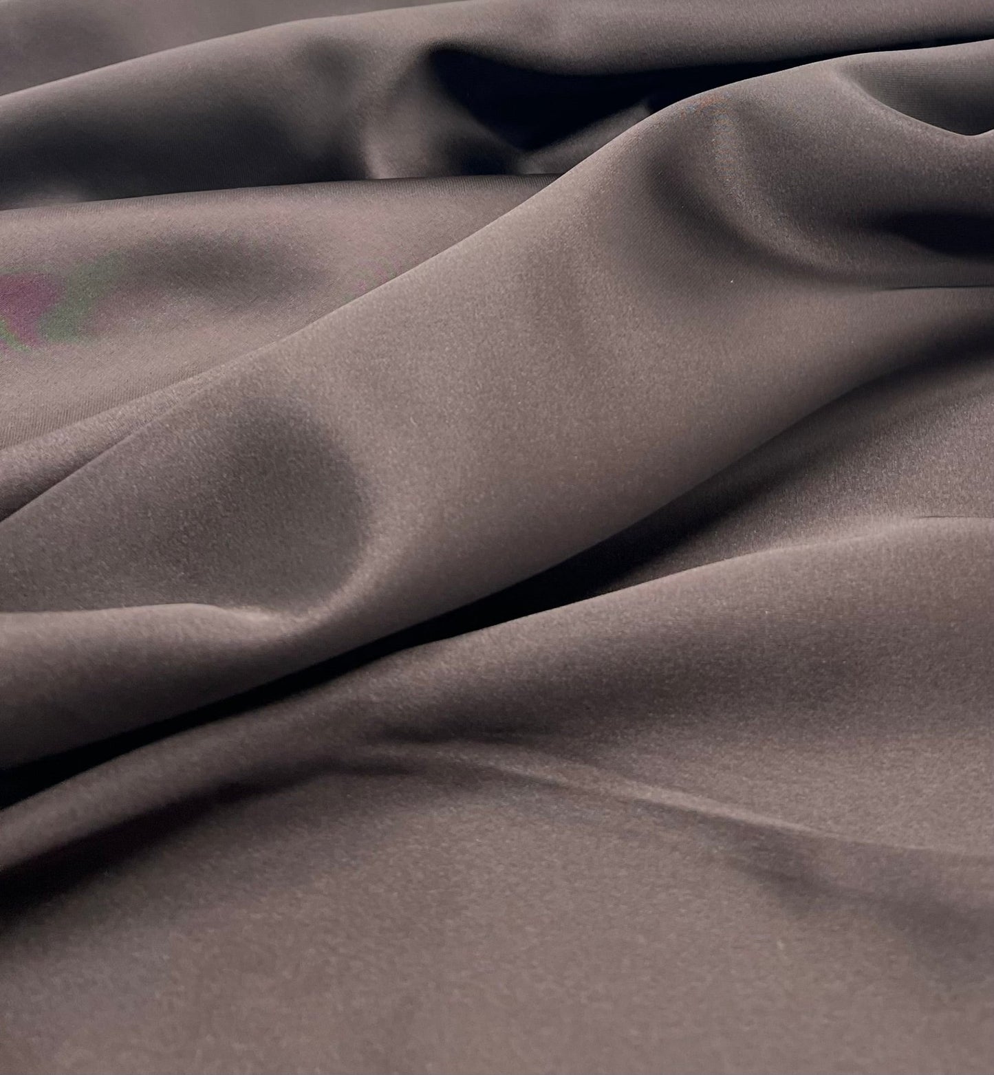 Dark Brown Recycled Satin 160GSM Dress Craft Non Stretch Fabric - T9 Fabrics