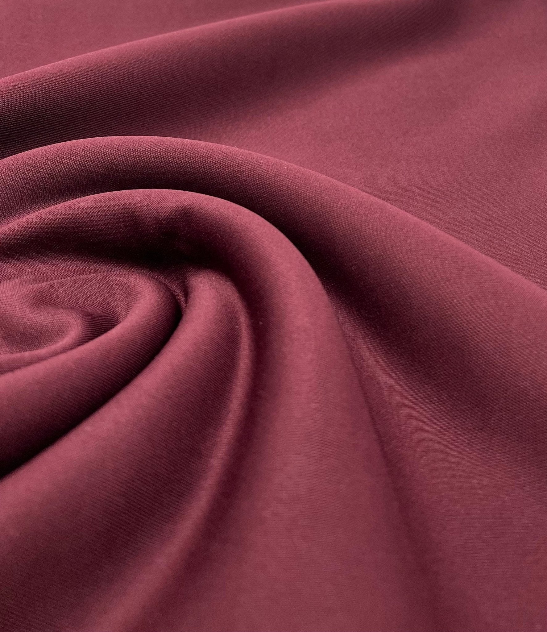 Dark Burgundy Plain Scuba 2 Way Stretch Jersey Fabric - T9 Fabrics