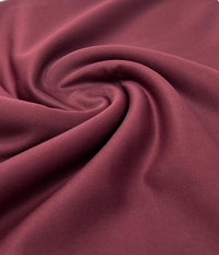 Dark Burgundy Plain Scuba 2 Way Stretch Jersey Fabric - T9 Fabrics