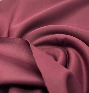 Dark Burgundy Plain Scuba 2 Way Stretch Jersey Fabric - T9 Fabrics