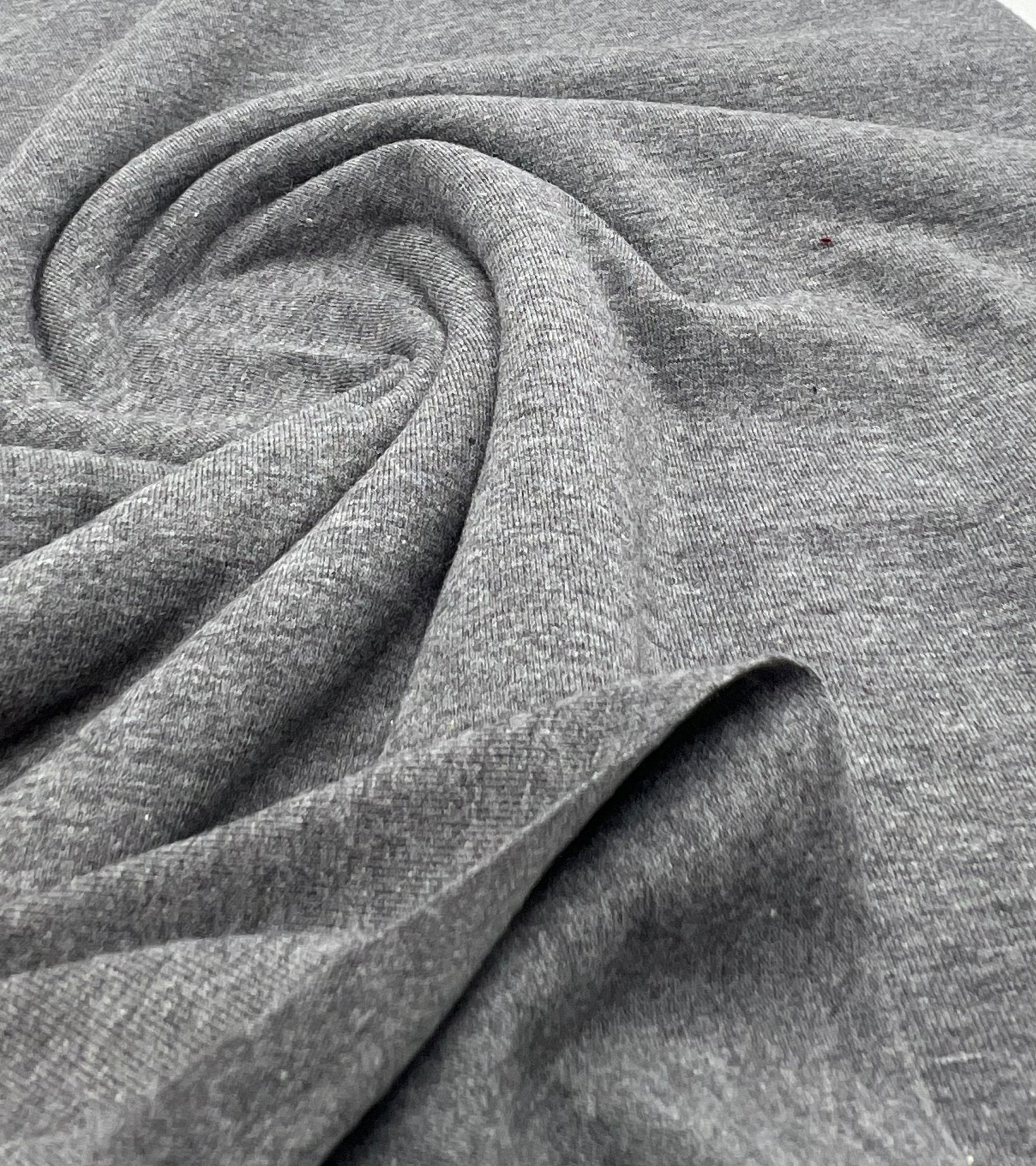Dark Grey Cotton Stretch Jersey 200 GSM 95/5 Lycra 4 Way Stretch - T9 Fabrics