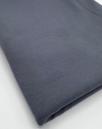 Dark Grey Plain Cotton Stretch Jersey 240 GSM 92/8 Lycra Jersey, 4 Way Stretch, Sold By Metre - T9 Fabrics