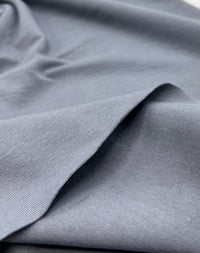 Dark Grey Plain Cotton Stretch Jersey 240 GSM 92/8 Lycra Jersey, 4 Way Stretch, Sold By Metre - T9 Fabrics