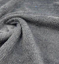 Dark Grey Super Soft Plain Cuddle Fleece Fabric Blanket Loungewear - T9 Fabrics