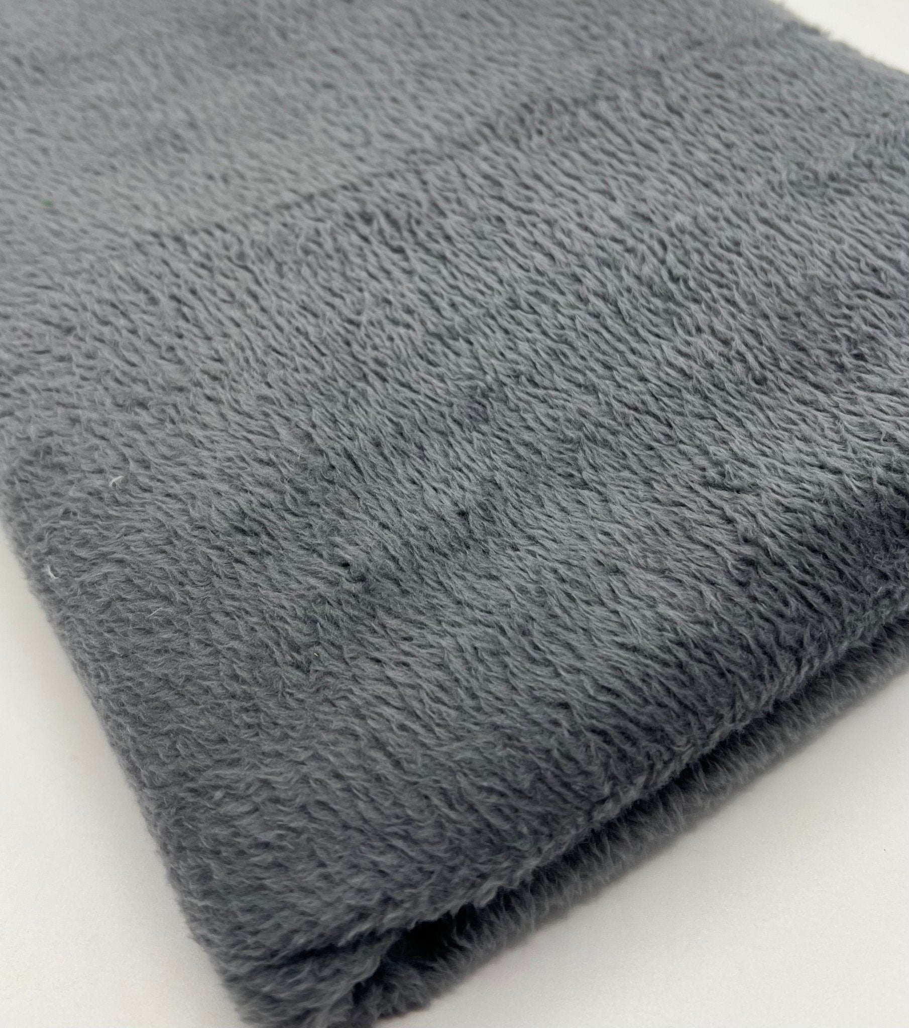 Dark Grey Super Soft Plain Cuddle Fleece Fabric Blanket Loungewear - T9 Fabrics