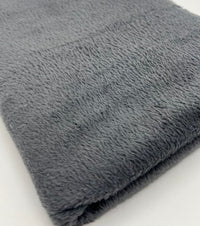 Dark Grey Super Soft Plain Cuddle Fleece Fabric Blanket Loungewear - T9 Fabrics