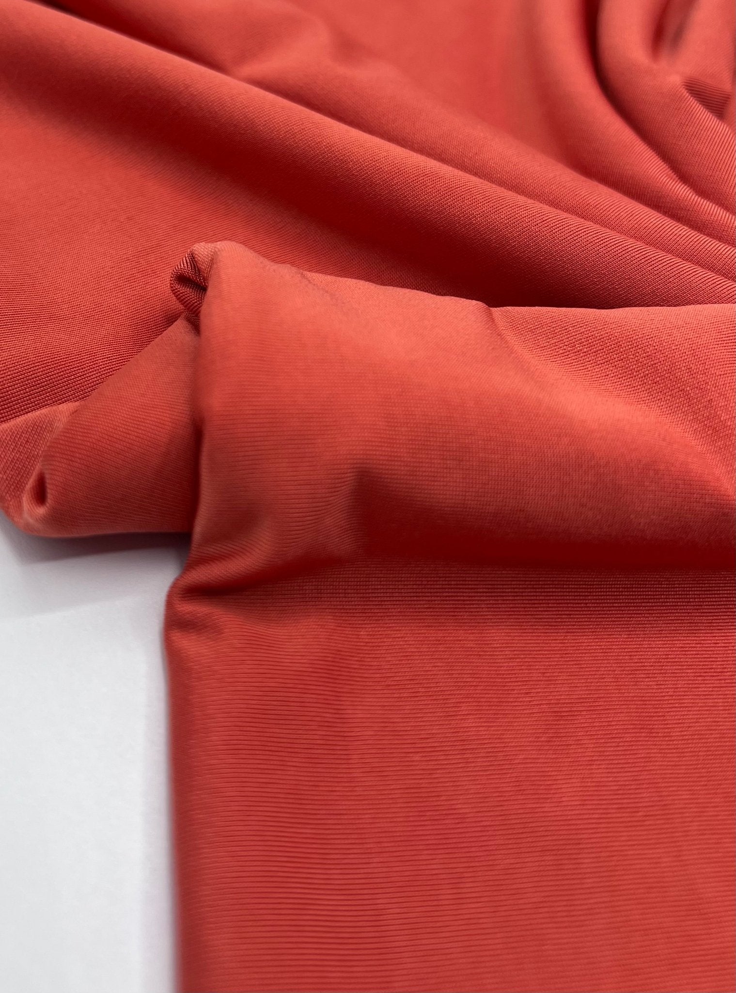 Dark Orange Plain Soft Touch Stretch Fabric - T9 Fabrics