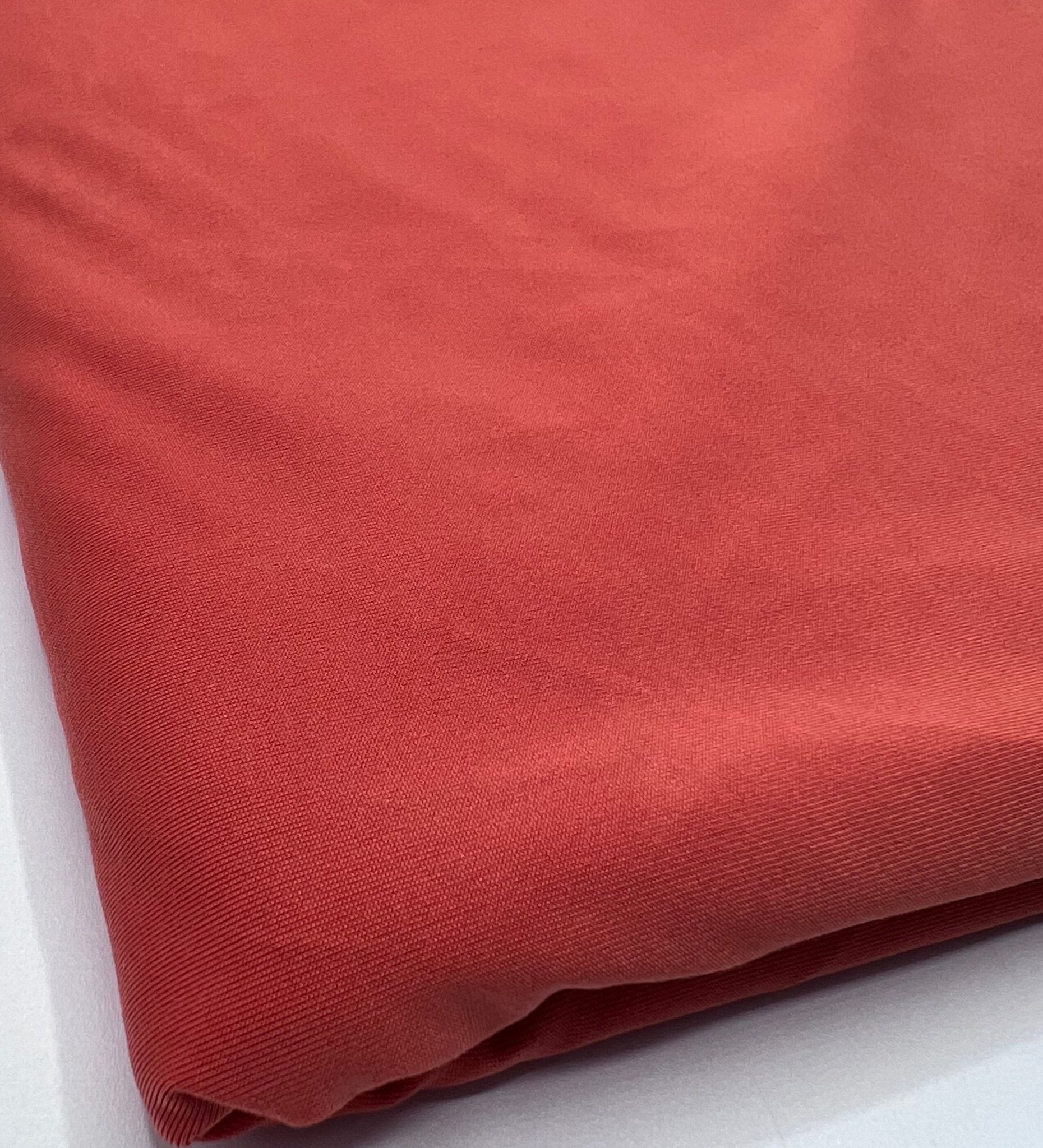 Dark Orange Plain Soft Touch Stretch Fabric - T9 Fabrics