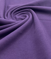 Dark Purple Cotton Stretch Jersey 240 GSM 92/8 Lycra 4 Way Stretch - T9 Fabrics