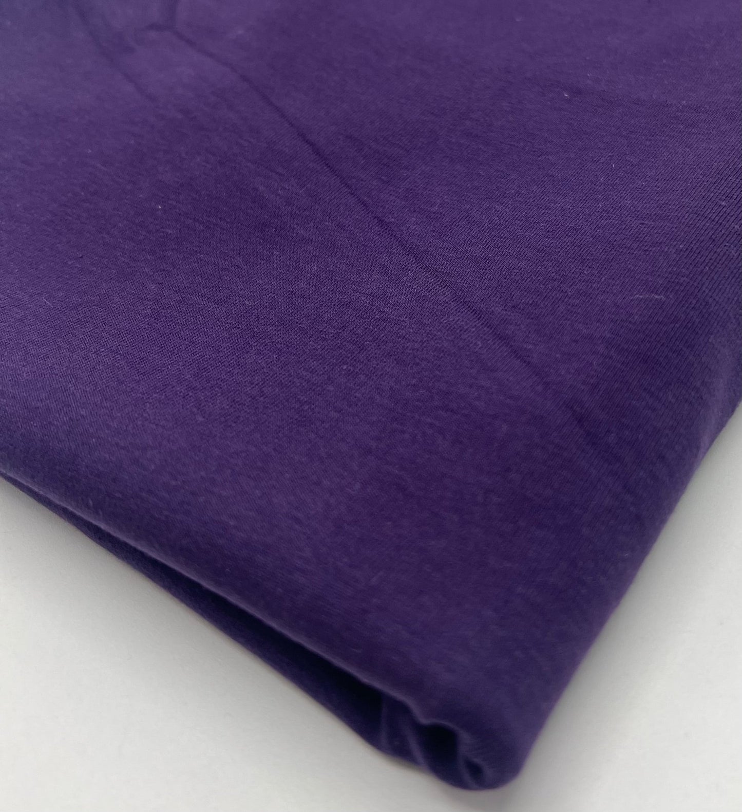 Dark Purple Cotton Stretch Jersey 240 GSM 92/8 Lycra 4 Way Stretch - T9 Fabrics