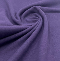 Dark Purple Jersey Cuffing Ribbing Fabric 270 GSM Cotton Knit 70cm Wide - T9 Fabrics