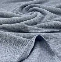 Denim Blue Textured Tree Bark Stretch Dress Craft Fabric - T9 Fabrics
