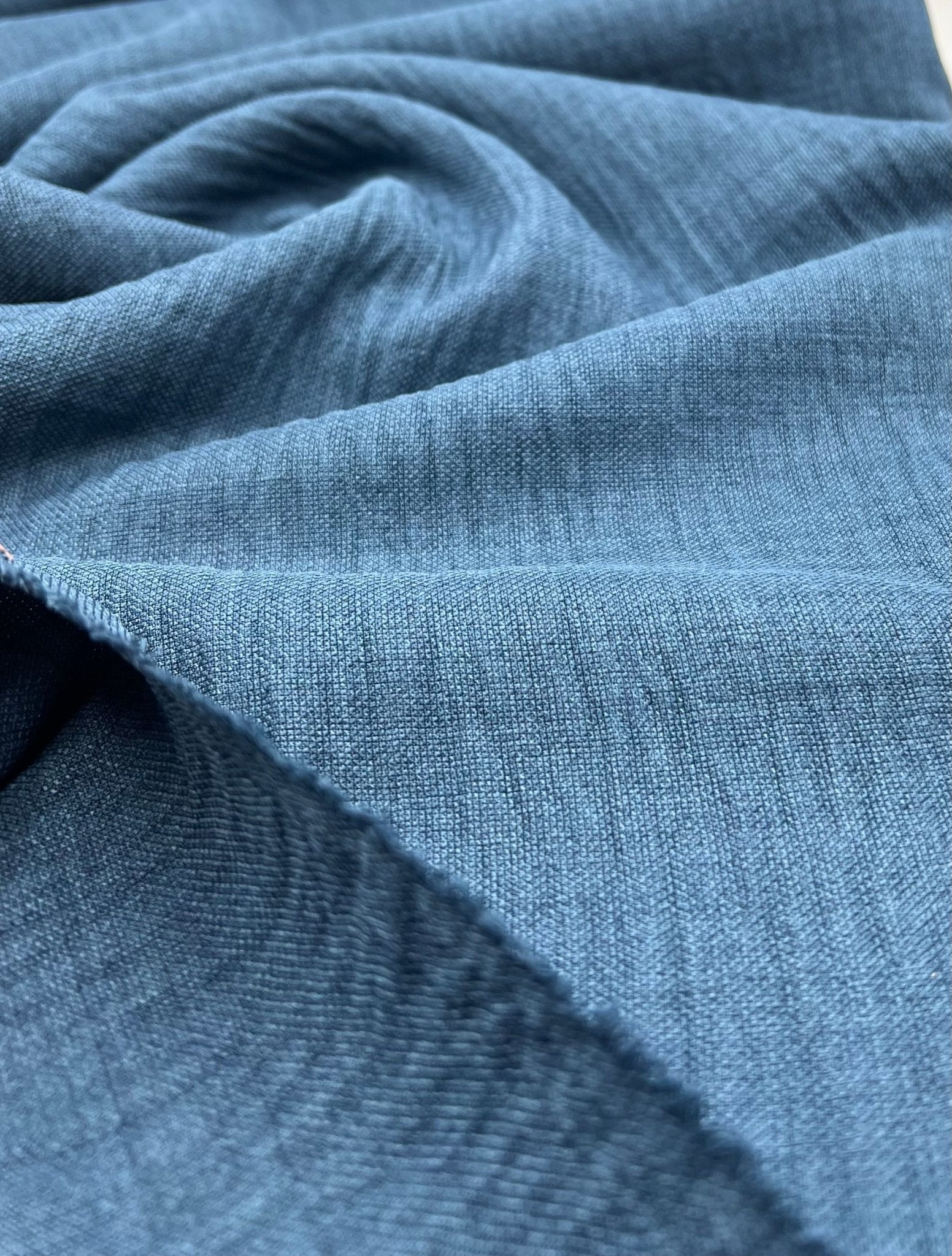 Denim Polyester Linen Non Stretch Fabric - T9 Fabrics