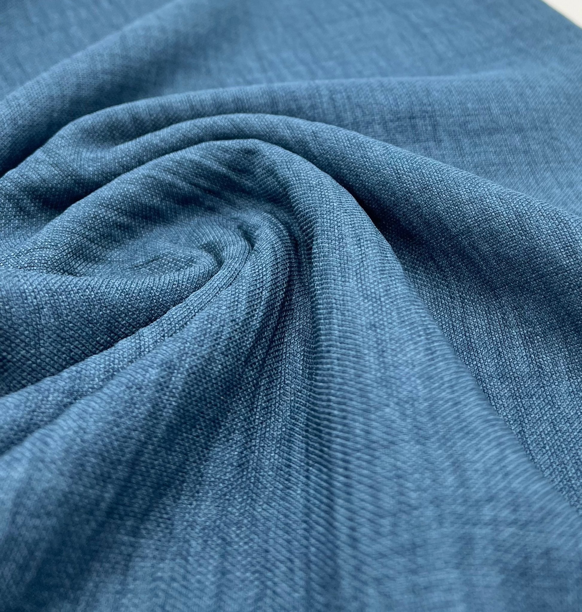 Denim Polyester Linen Non Stretch Fabric