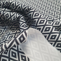 Diamond Check Printed Plain Scuba Fabric - T9 Fabrics