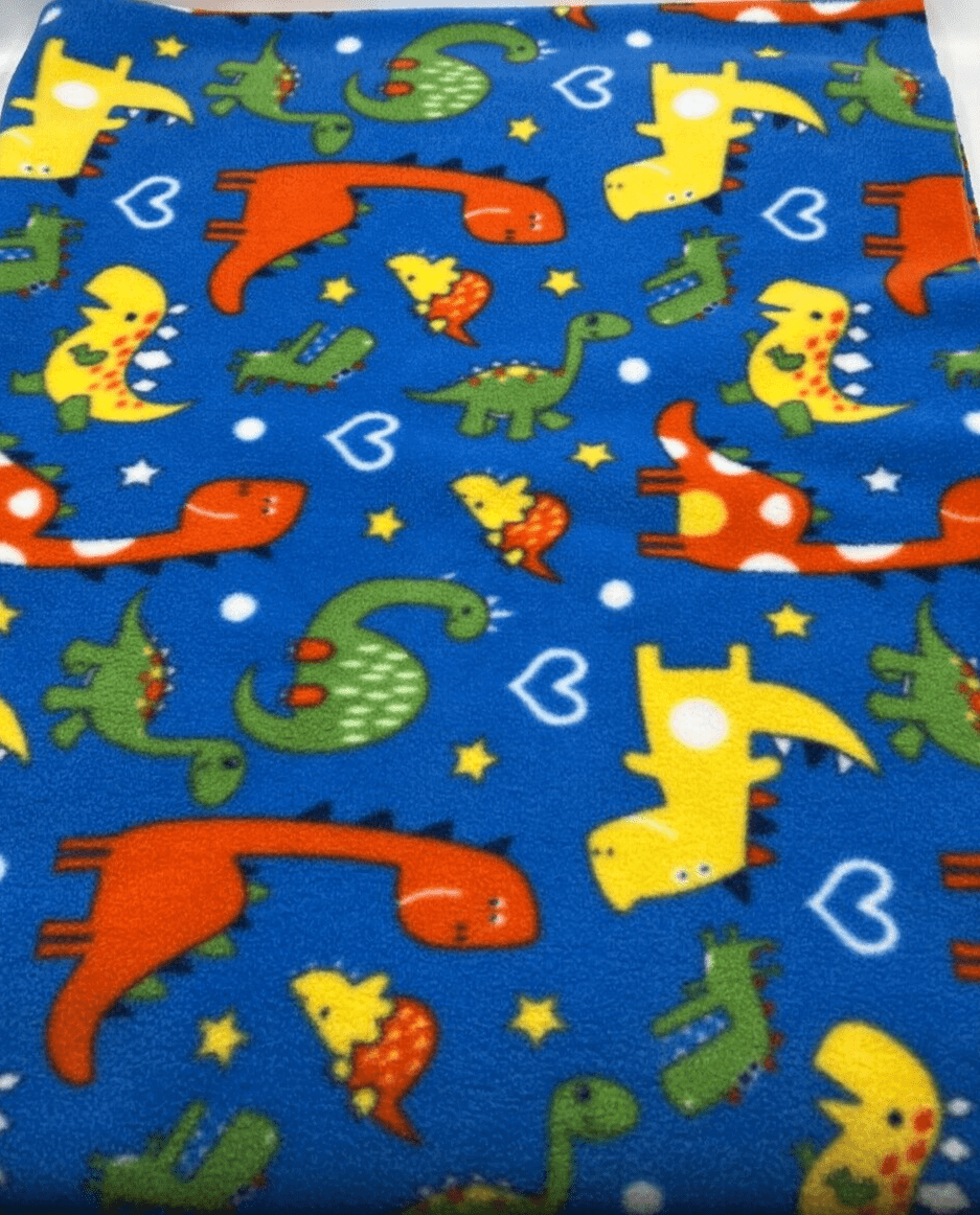 Dinosaur Printed Anti - Pil Polar Fleece Fabric Blanket Loungewear - T9 Fabrics